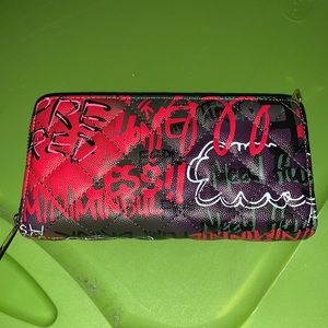 Graffiti wristlet wallet
